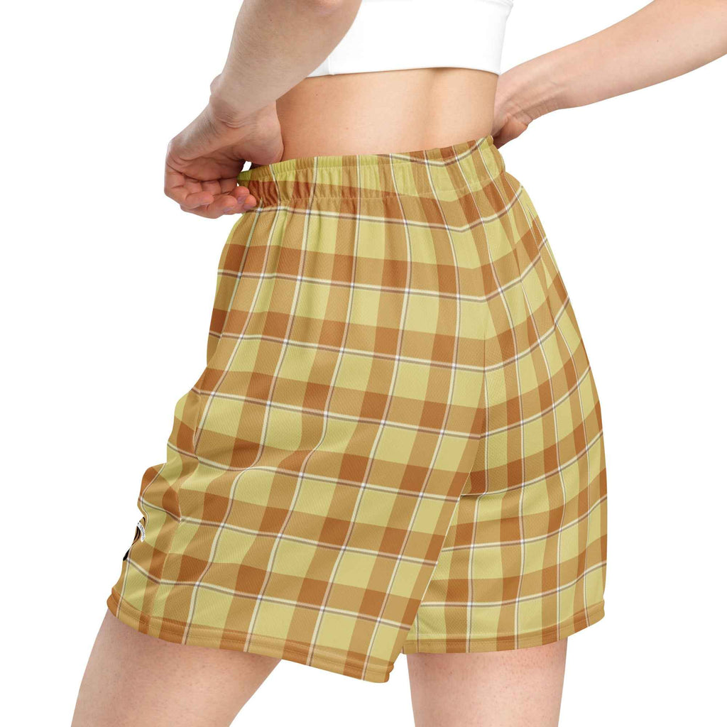 Zombie and Copper Plaid Unisex Mesh Shorts - Scottish Squares