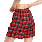 Red Ribbon and Heavy Metal Plaid Unisex Mesh Shorts - Scottish Squares