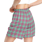Vista Blue and Turkish Rose Plaid Unisex Mesh Shorts - Scottish Squares