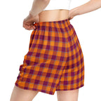 Tahiti Gold and Rose Bud Cherry Plaid Unisex Mesh Shorts - Scottish Squares