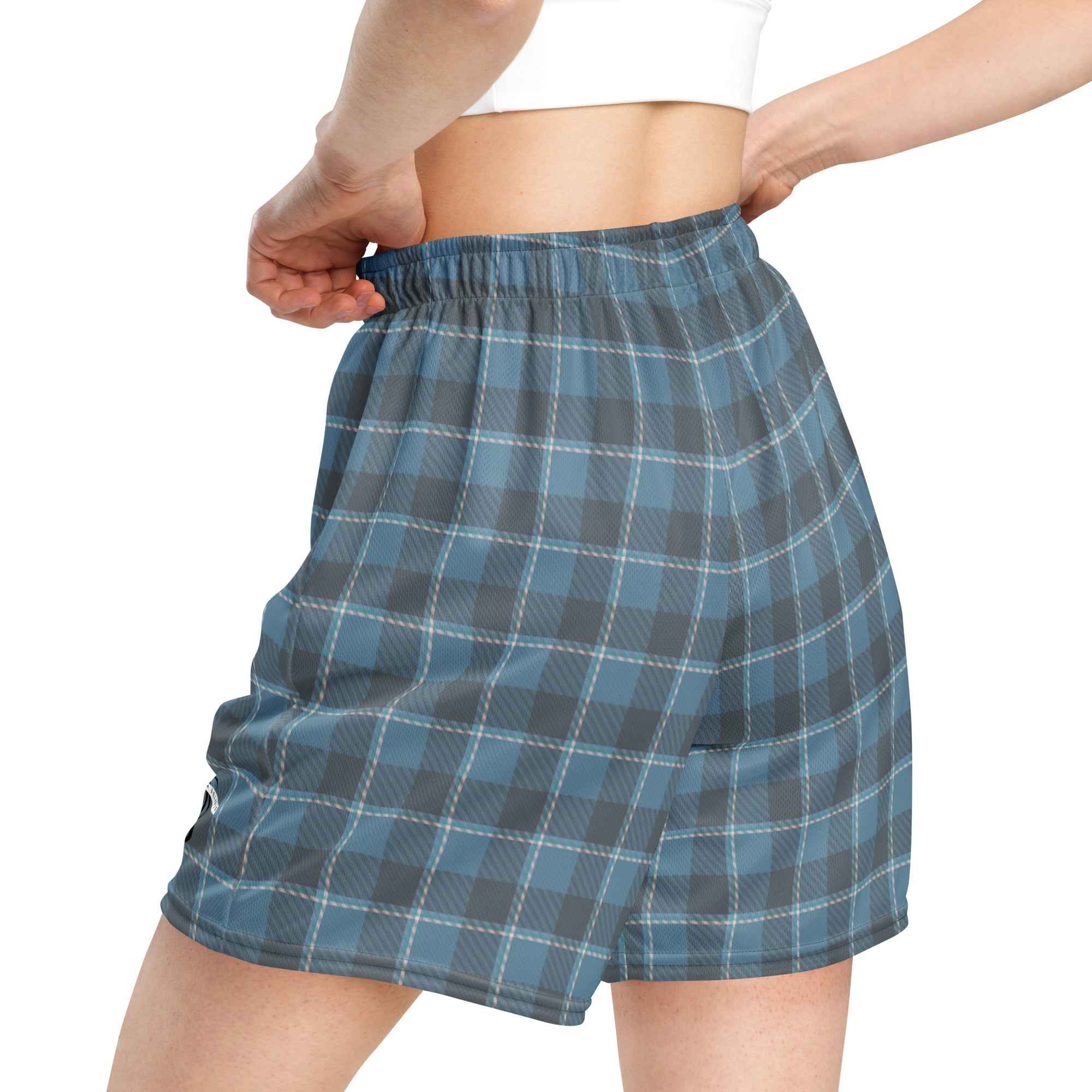 Hoki and Shuttle Gray Plaid Unisex Mesh Shorts - Scottish Squares