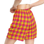 Corn and Razzmatazz Plaid Unisex Mesh Shorts - Scottish Squares