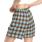 Blizzard Blue and Livid Brown Plaid Unisex Mesh Shorts - Scottish Squares