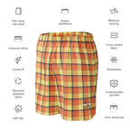 Claystone and Morning Mist Plaid Unisex Mesh Shorts - Scottish Squares