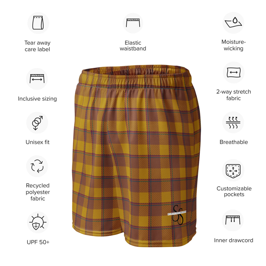 Potters Clay and Pizza Plaid Unisex Mesh Shorts - Scottish Squares
