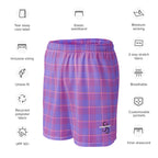 Viola and Dull Lavender Plaid Unisex Mesh Shorts - Scottish Squares