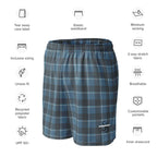 Hoki and Shuttle Gray Plaid Unisex Mesh Shorts - Scottish Squares