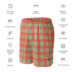 Spring Rain and Persimmon Plaid Unisex Mesh Shorts - Scottish Squares