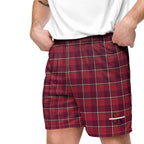 Old Brick and Cab Sav Plaid Unisex Mesh Shorts - Scottish Squares