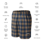 Cello and Donkey Brown Plaid Unisex Mesh Shorts - Scottish Squares