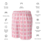 Unisex Mesh Shorts Breast Cancer Awareness Plaid - Scottish Squares