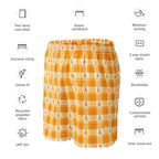 Unisex Mesh Shorts Kidney Cancer Awareness Plaid, Orange Ribbon, Supportive Gift - Scottish Squares
