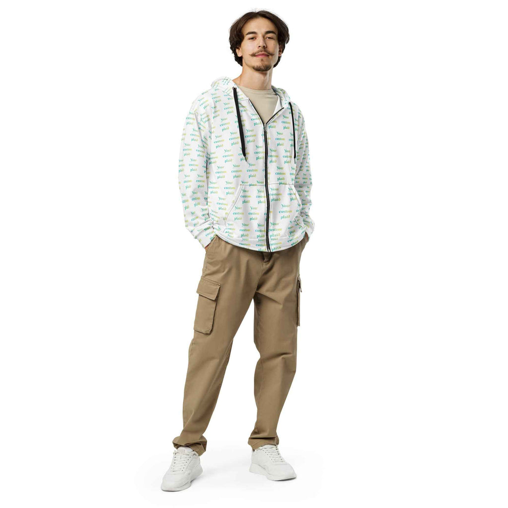 Unisex Zip Hoodie Your Own Birthday Plaid - Scottish Squares