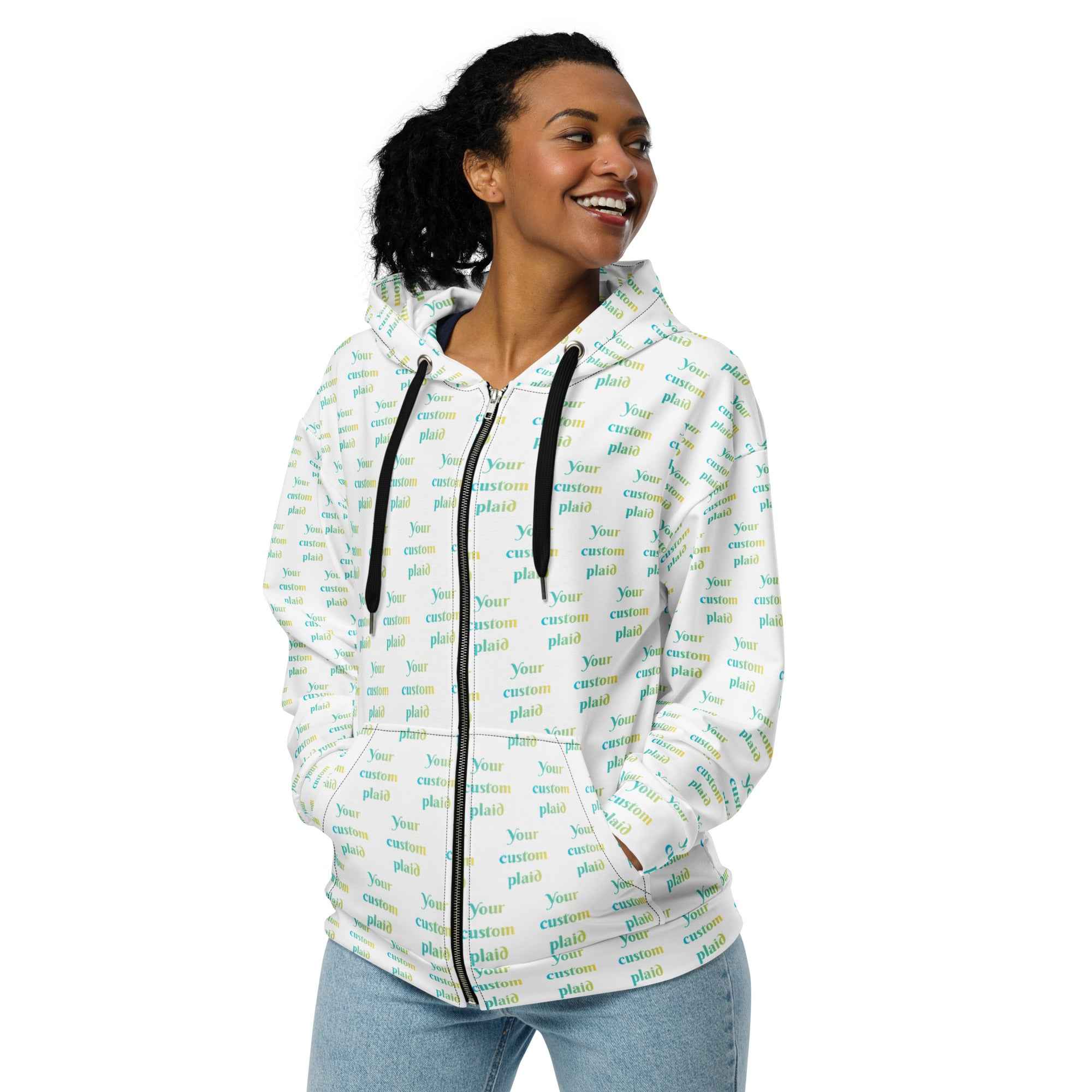 Unisex Zip Hoodie Your Own Birthday Plaid 6XL - Scottish Squares