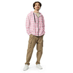 Unisex Zip Hoodie Breast Cancer Awareness Plaid - Scottish Squares