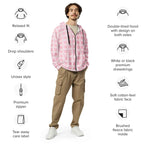 Unisex Zip Hoodie Breast Cancer Awareness Plaid - Scottish Squares