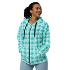 Unisex Zip Hoodie Ovarian Cancer Awareness Plaid 6XL - Scottish Squares