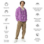 Unisex Zip Hoodie Pancreatic Cancer Awareness Plaid - Scottish Squares