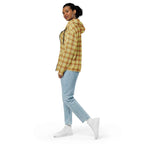 Unisex Zip Hoodie Zombie and Copper Plaid