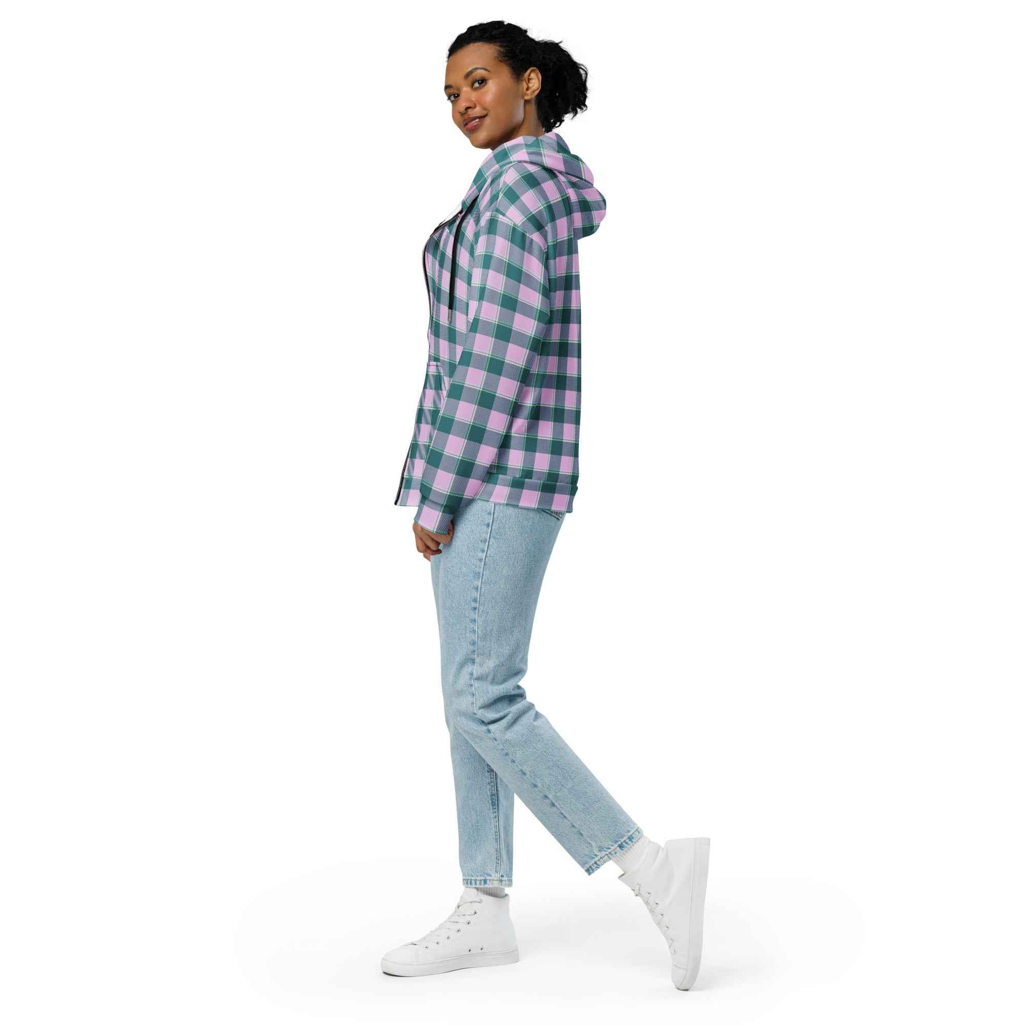 Unisex Zip Hoodie Ming and Melanie Plaid