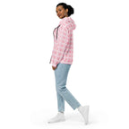 Unisex Zip Hoodie Breast Cancer Awareness Plaid - Scottish Squares