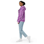 Unisex Zip Hoodie Pancreatic Cancer Awareness Plaid - Scottish Squares