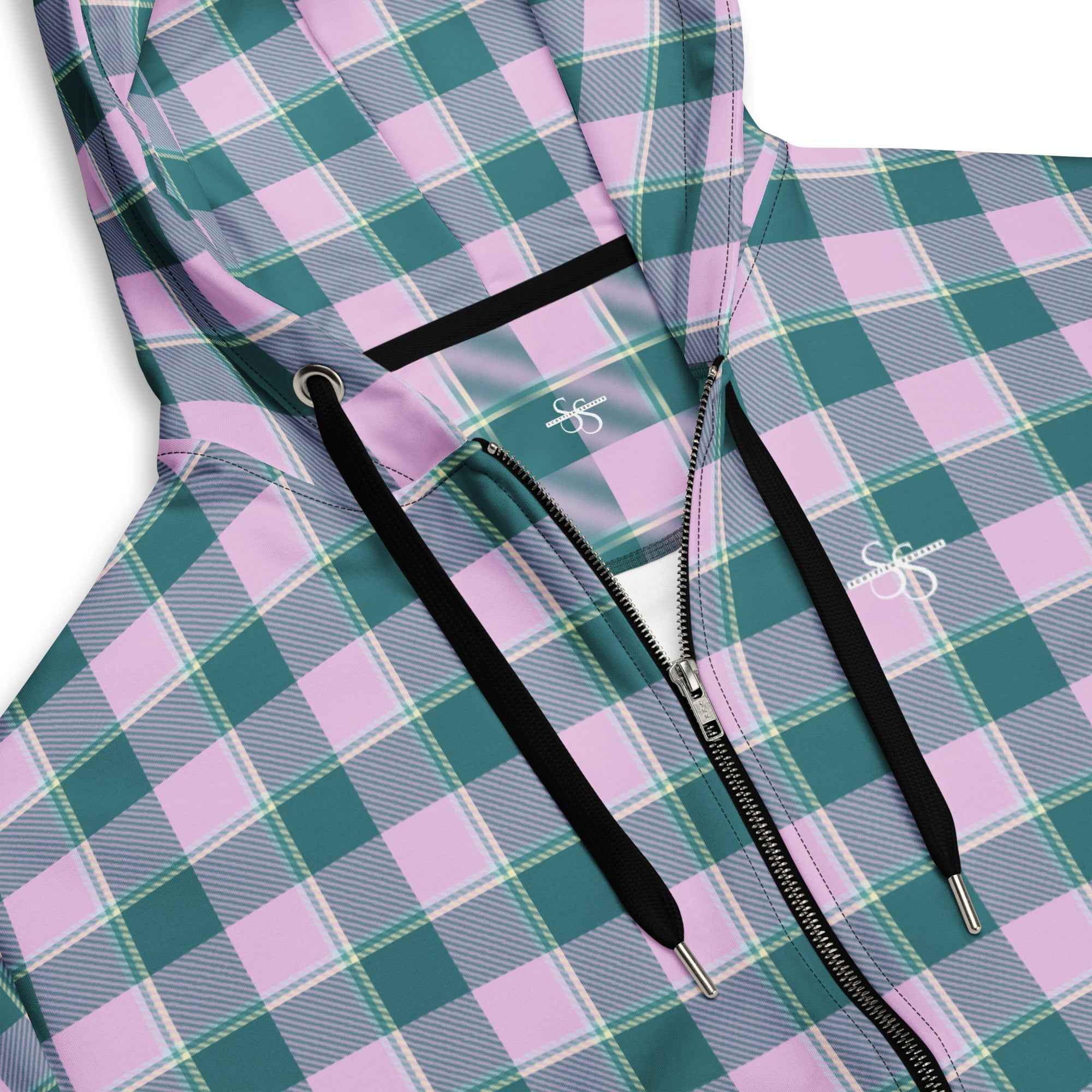 Unisex Zip Hoodie Ming and Melanie Plaid