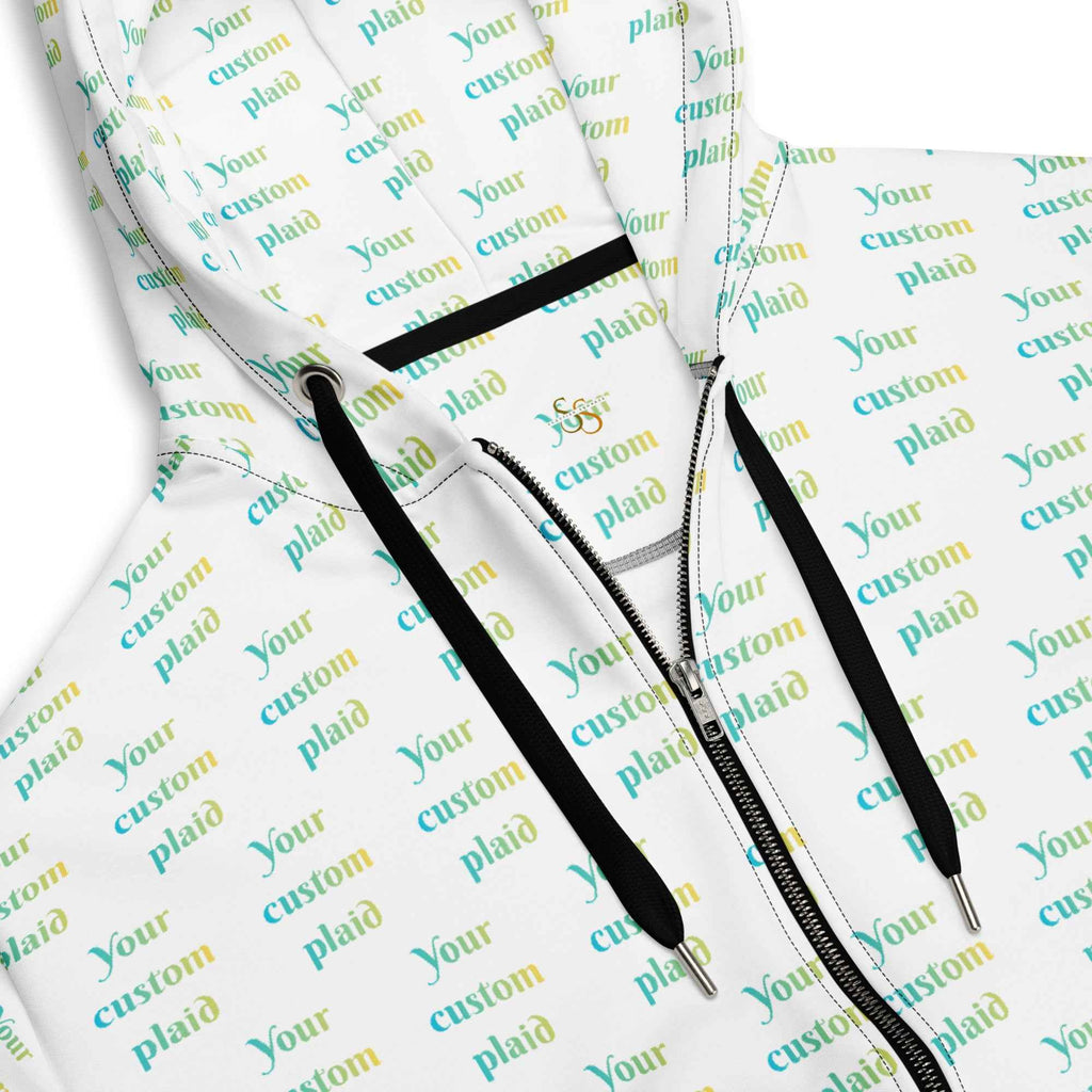 Unisex Zip Hoodie Your Own Birthday Plaid - Scottish Squares