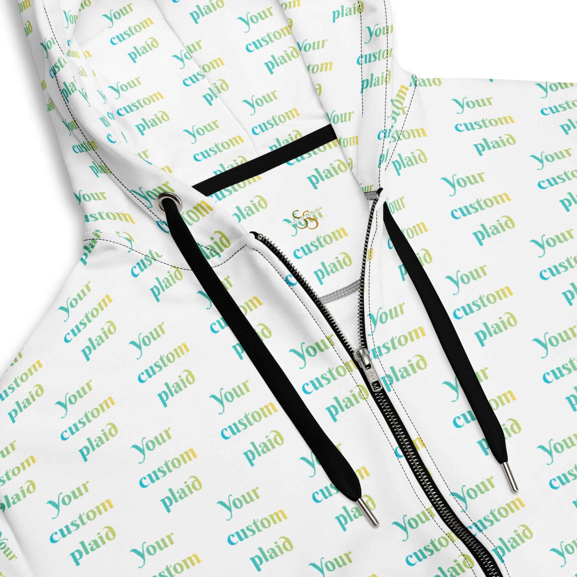 Unisex Zip Hoodie Your Own Birthday Plaid - Scottish Squares