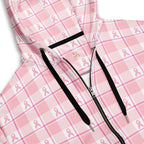Unisex Zip Hoodie Breast Cancer Awareness Plaid - Scottish Squares