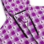 Unisex Zip Hoodie Pancreatic Cancer Awareness Plaid - Scottish Squares