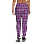 Purple and Trendy Pink Plaid Women's Joggers - Scottish Squares