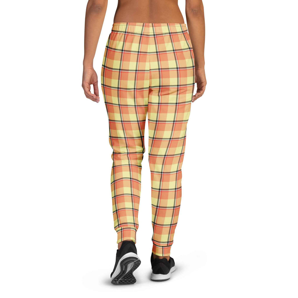 Claystone and Morning Mist Plaid Women's Joggers - Scottish Squares