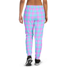Mauve and Coastal Mist Plaid Women's Joggers - Scottish Squares