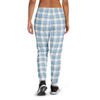 Pink Cloud and Blue Lagoon Plaid Women's Joggers - Scottish Squares
