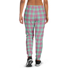 Vista Blue and Turkish Rose Plaid Women's Joggers - Scottish Squares