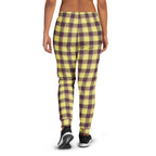 Flax and Livid Brown Plaid Women's Joggers - Scottish Squares