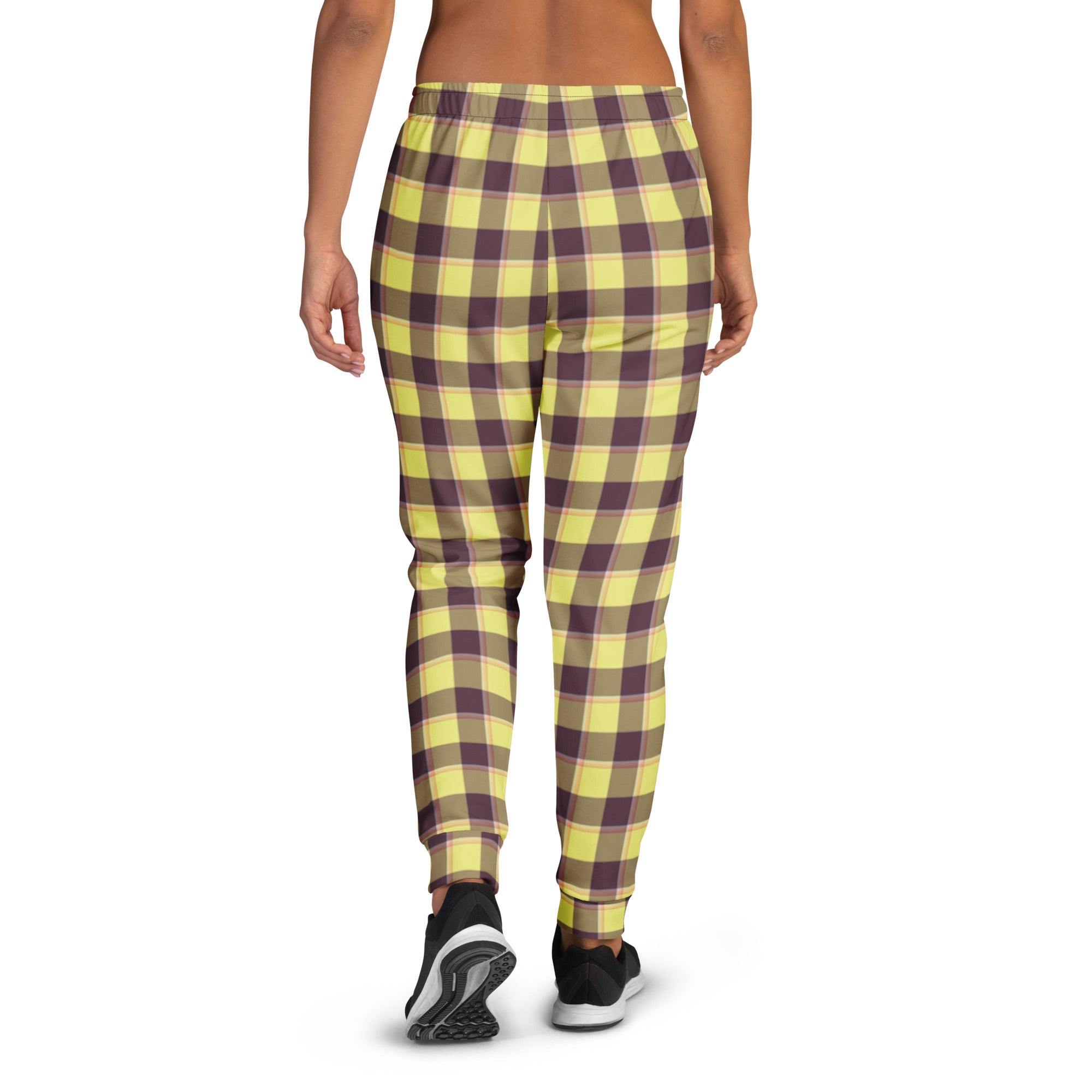 Flax and Livid Brown Plaid Women's Joggers - Scottish Squares