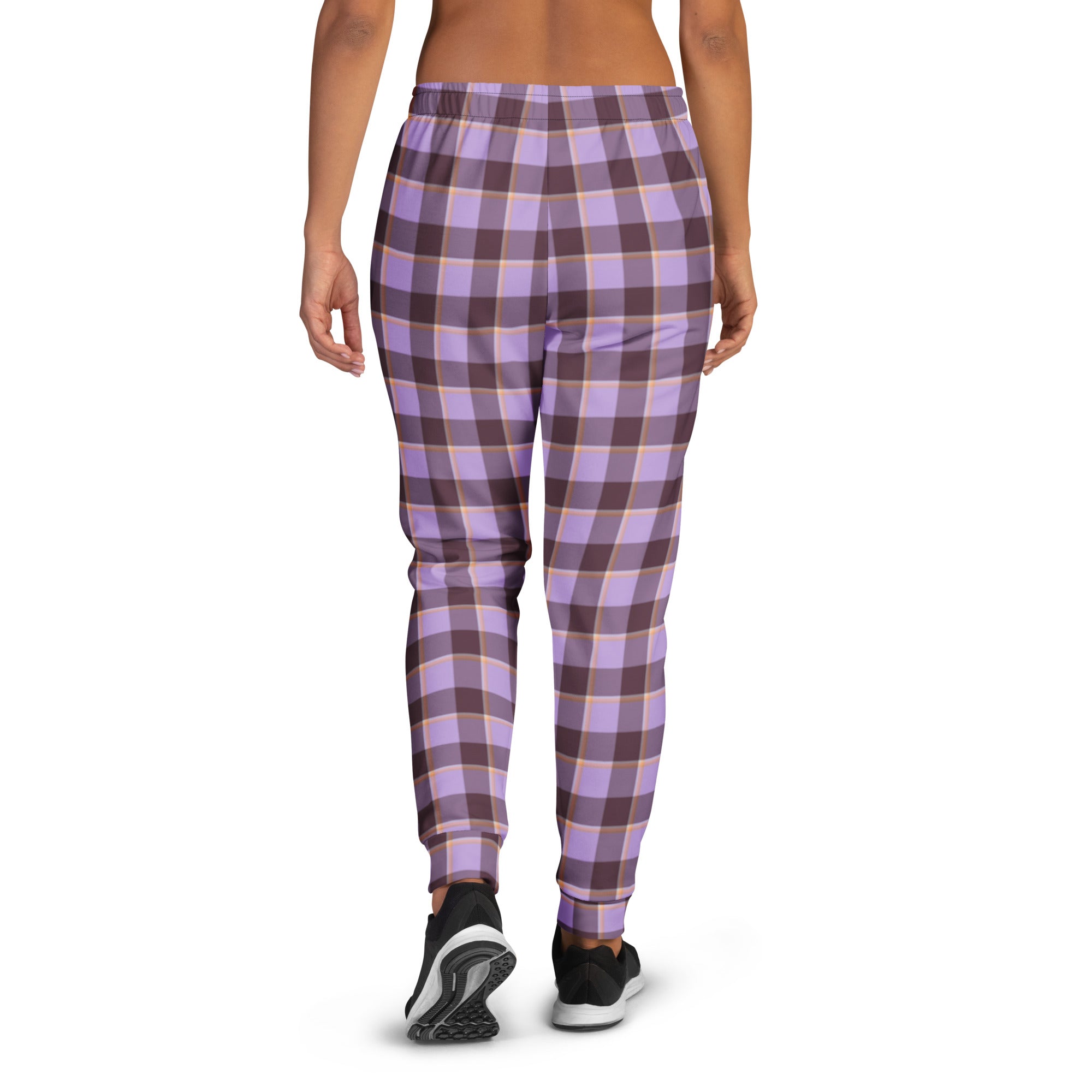 Light Wisteria and Livid Brown Plaid Women's Joggers - Scottish Squares