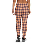 Hit Pink and Livid Brown Plaid Women's Joggers - Scottish Squares