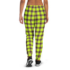 Electric Lime and Livid Brown Plaid Women's Joggers - Scottish Squares
