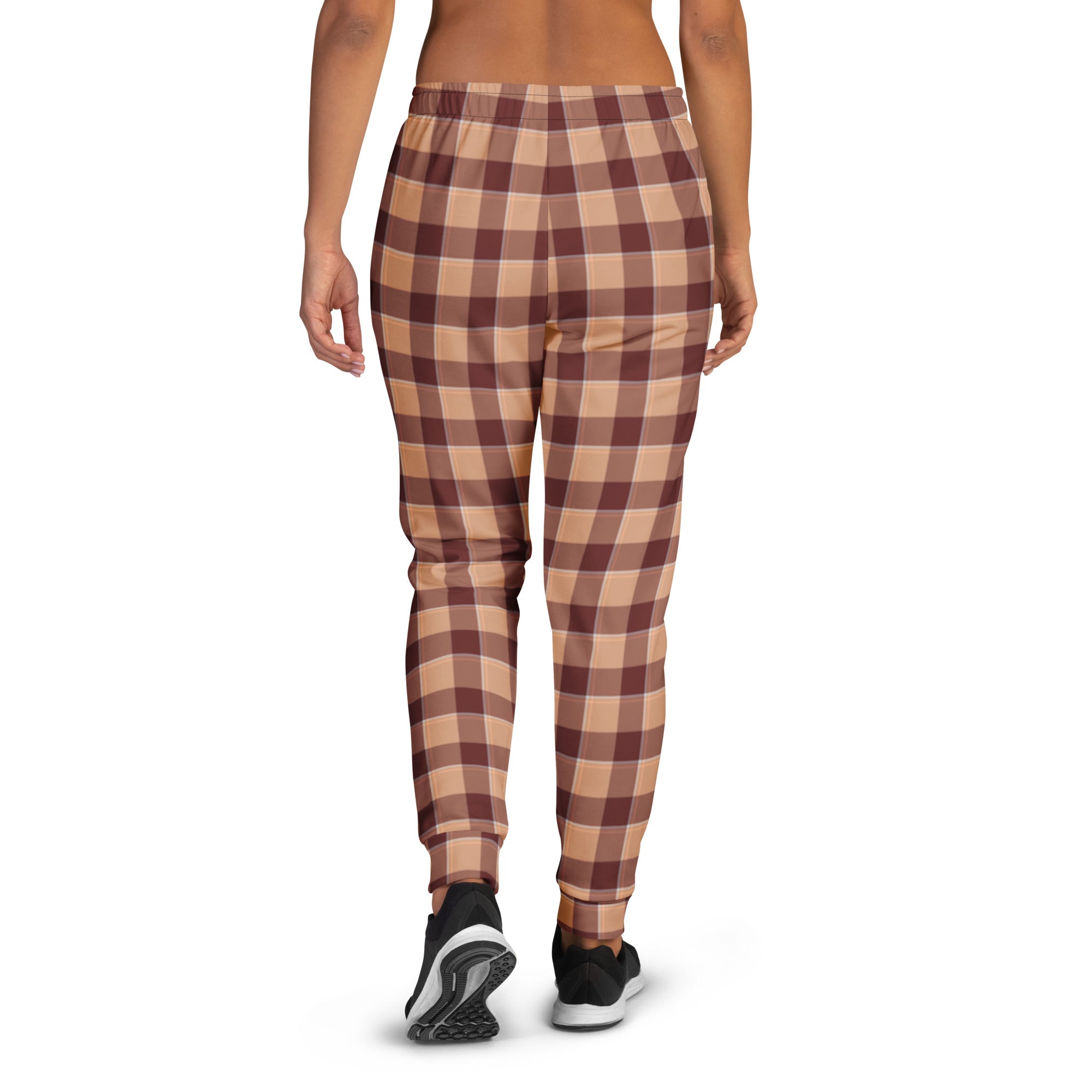 Whiskey and Livid Brown Plaid Women's Joggers - Scottish Squares