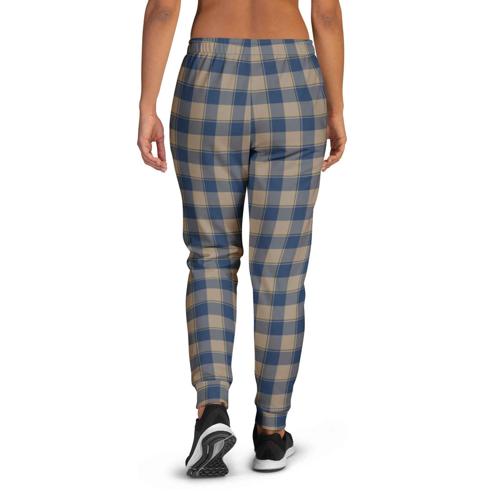 Cello and Donkey Brown Plaid Women's Joggers - Scottish Squares