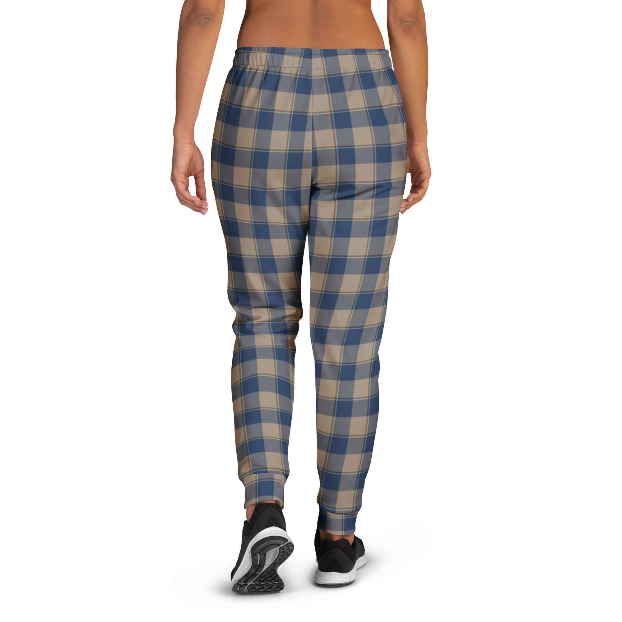 Cello and Donkey Brown Plaid Women's Joggers - Scottish Squares