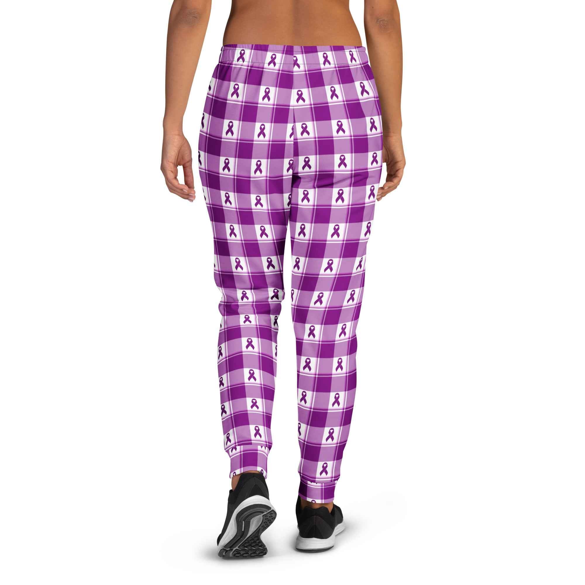 Women's Joggers Pancreatic Cancer Awareness Plaid - Scottish Squares