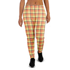 Claystone and Morning Mist Plaid Women's Joggers - Scottish Squares