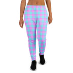 Mauve and Coastal Mist Plaid Women's Joggers - Scottish Squares