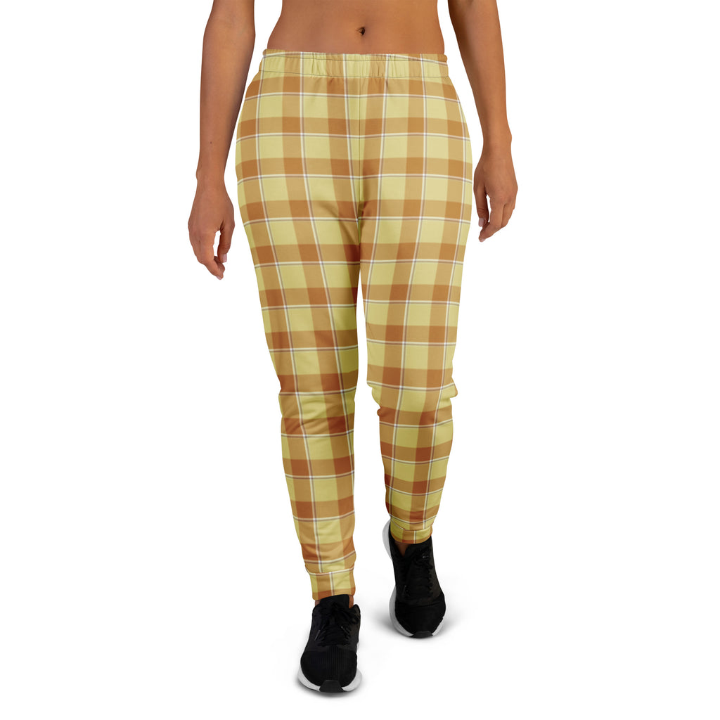 Zombie and Copper Plaid Women's Joggers - Scottish Squares