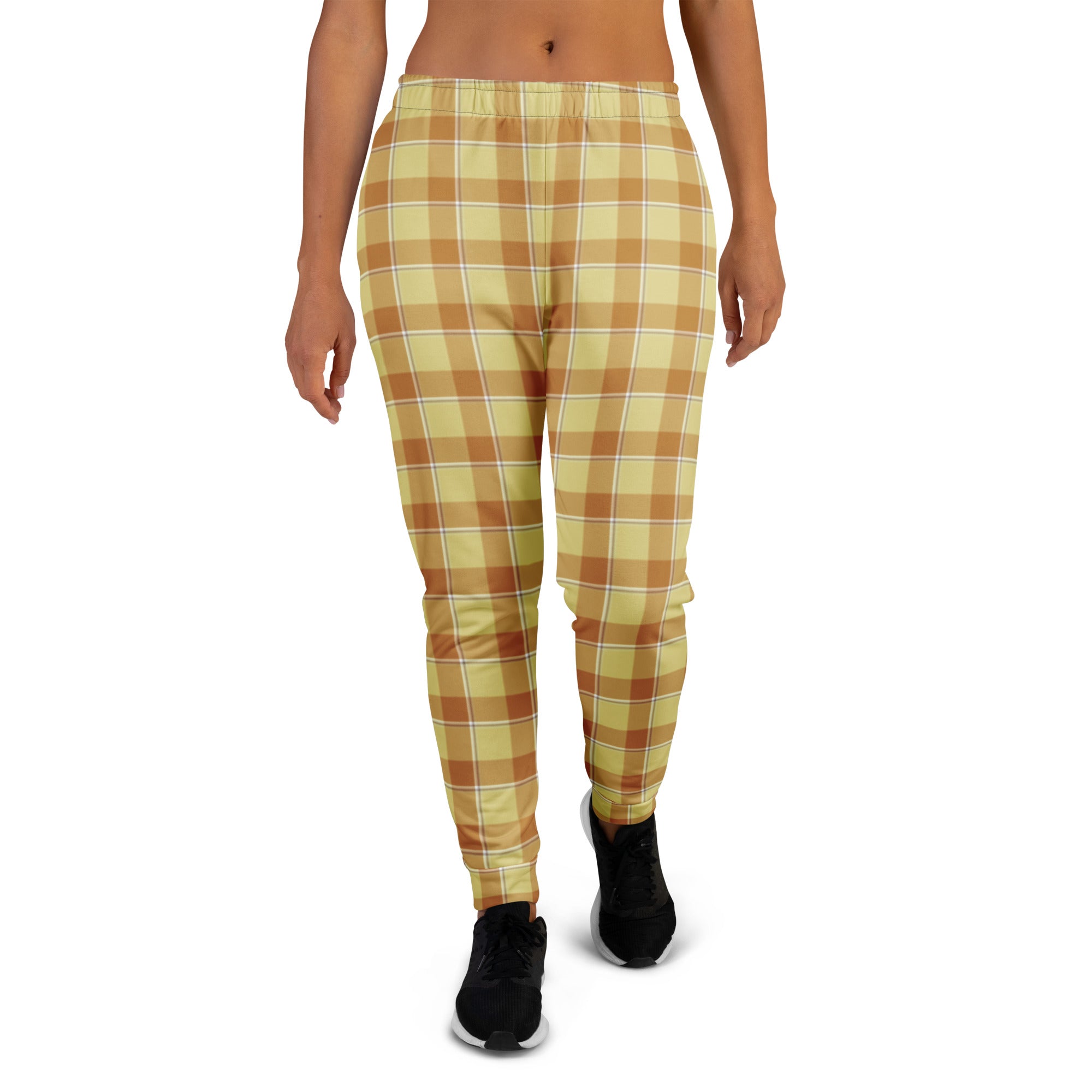 Zombie and Copper Plaid Women's Joggers - Scottish Squares