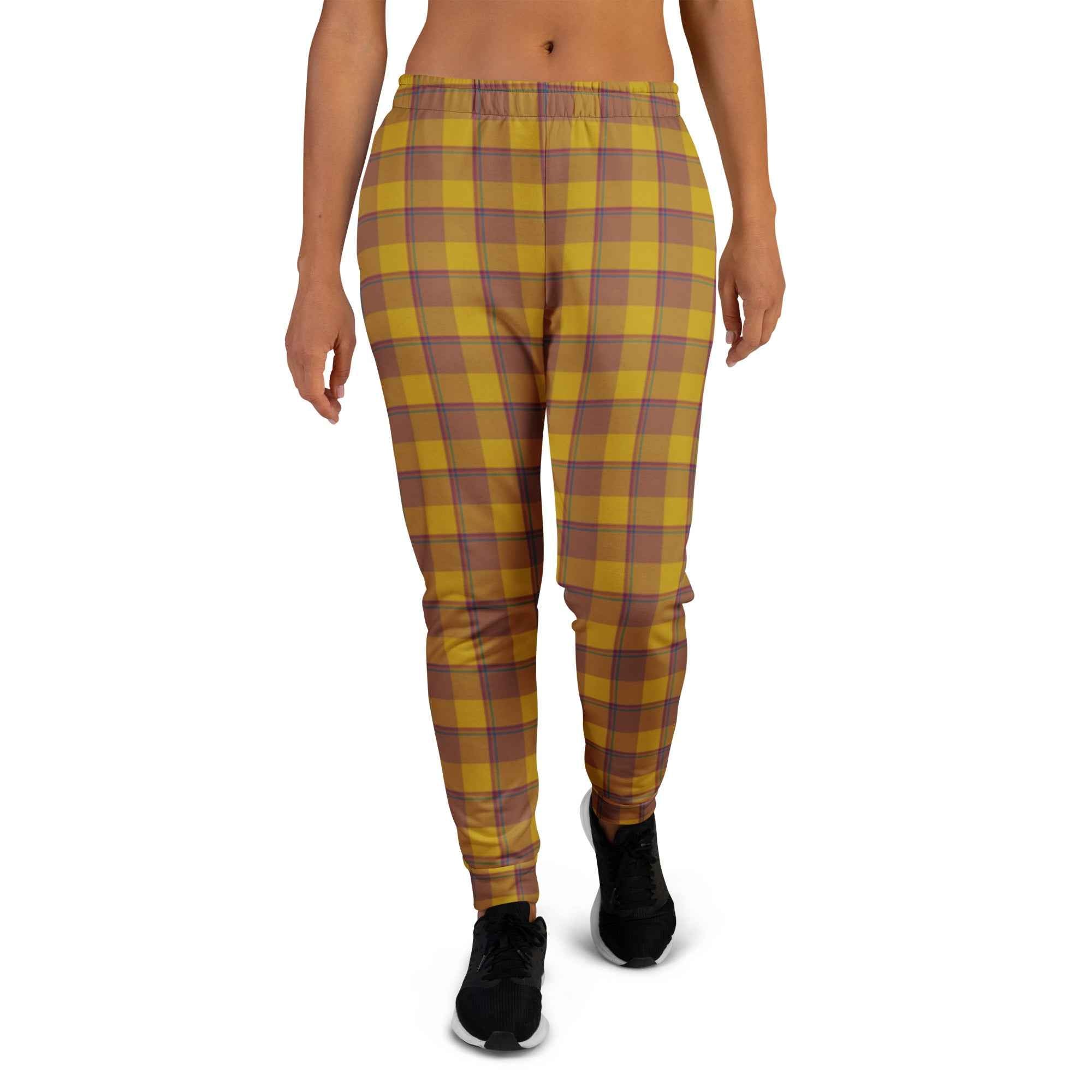 Potters Clay and Pizza Plaid Women's Joggers - Scottish Squares